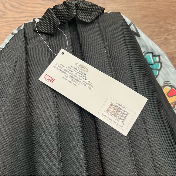 Marvel Black and Gray Backpack with Superhero Icons - Picture 3 of 6